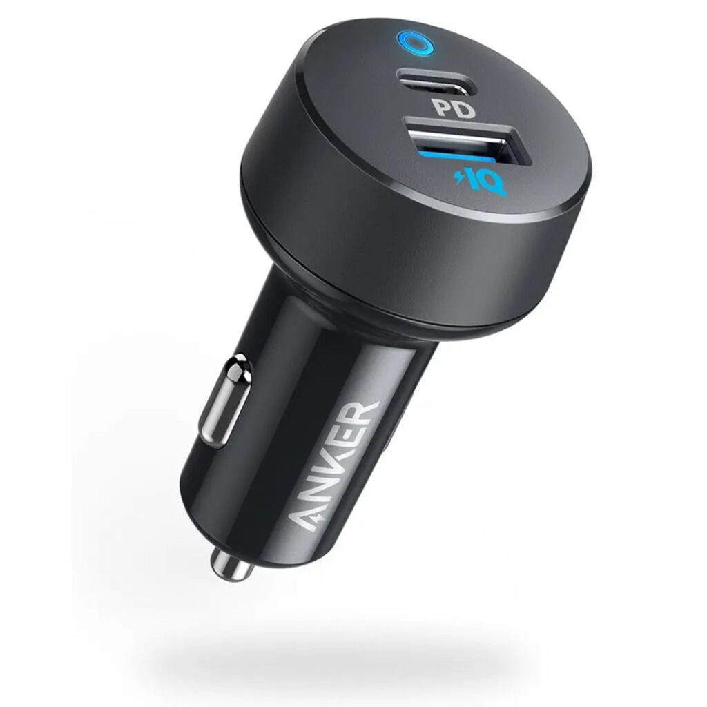 Anker PowerDrive PD+2 35W Dual-Port Fast Charging Car Charger with USB-C and USB-A Ports