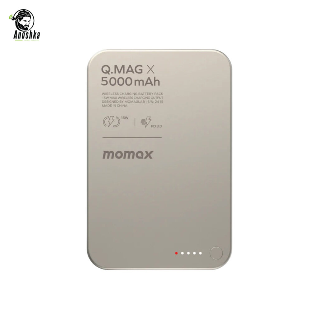 MOMAX Q.Mag X Ultra Slim 5000mAh IP116 – Magnetic Power Bank
