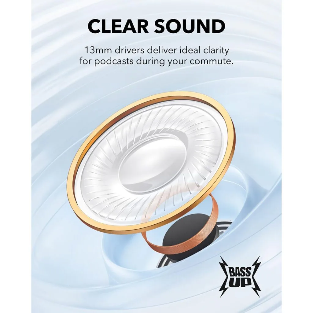 Anker Soundcore K20i Wireless Bluetooth Earbuds with Clear Sound and Comfortable Fit