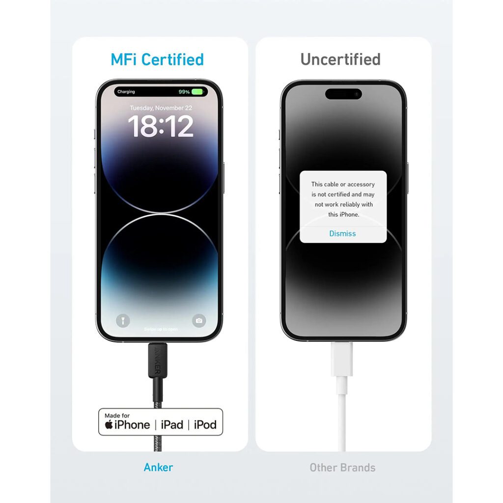 Anker 322 USB-C to Lightning 3ft Fast Charging Cable for iPhone and iPad