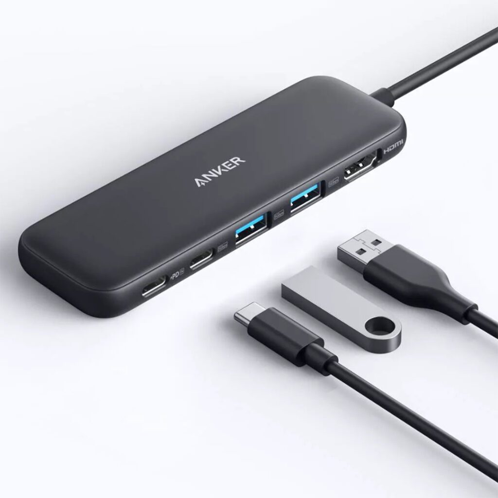 Anker 5-in-1 USB-C Hub Compact Multiport Adapter with HDMI and USB Ports