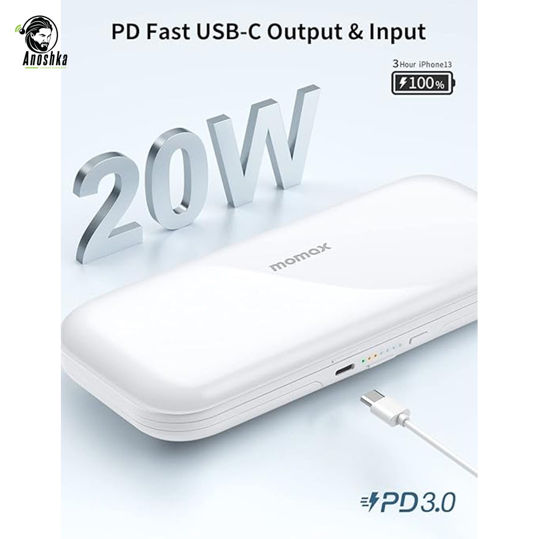 MOMAX Airbox True Wireless Power 3-in-1 Charging Station with Power Bank