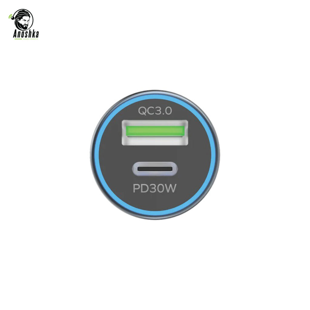 MOMAX Move Car Charger 30W Dual-Port UC18 – Fast and Compact Car Charger