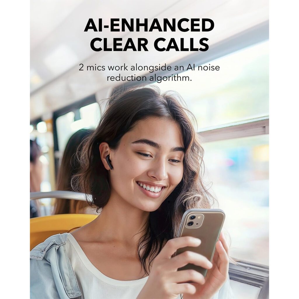 Anker Soundcore K20i Wireless Bluetooth Earbuds with Clear Sound and Comfortable Fit