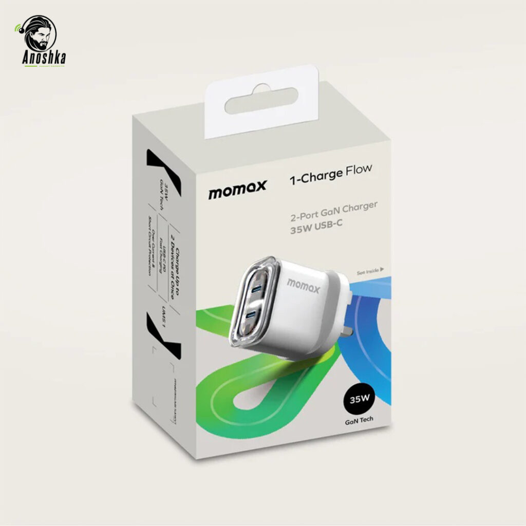 MOMAX Home Charge Flow 35W 2-Port – Fast Dual-Port Wall Charger
