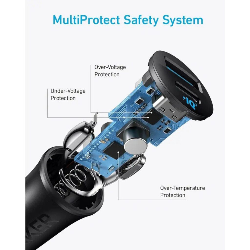 Anker Car Charger 30W Dual Port Compact Fast Charging Adapter for Cars