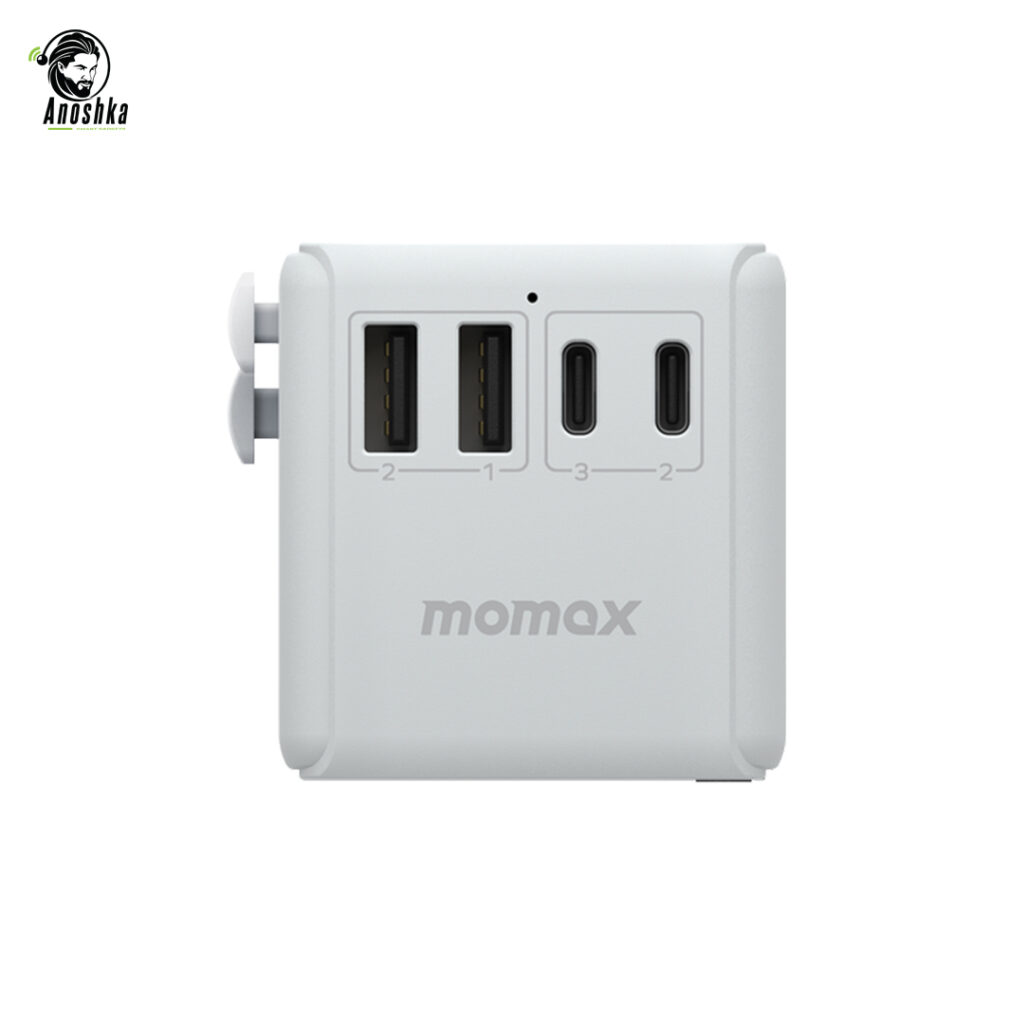 MOMAX 1-World 35W UA9 Universal Travel Adapter with USB-C and USB-A Ports