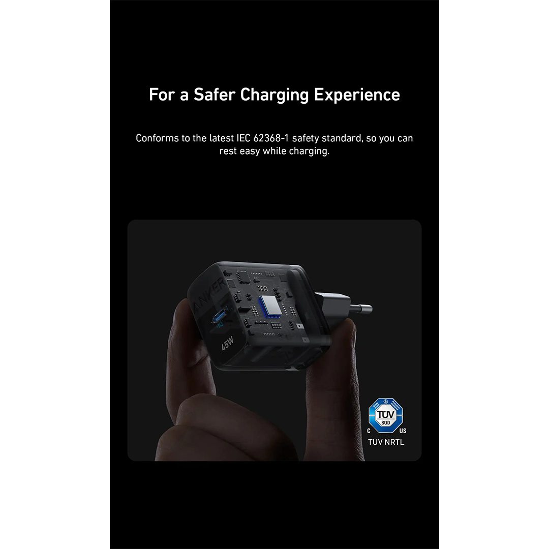 Anker 313 Charger 45W – Ultra-Fast GaN USB-C Power Delivery Charger - Image 8
