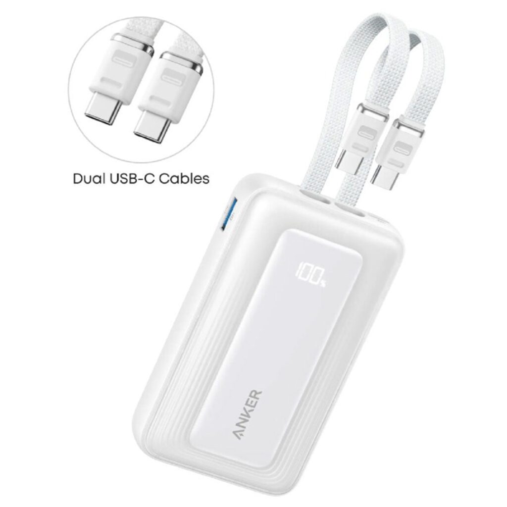 Anker Zolo Power Bank 10K 35W – Dual Built-In USB-C Fast Charging Portable Charger