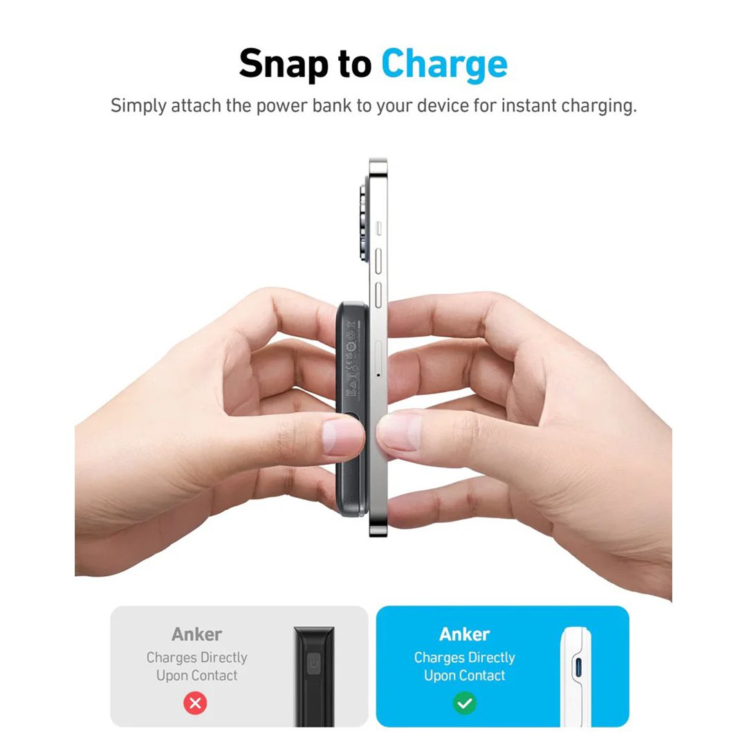 Anker MagGo Power Bank 5000mAh 7.5W β Magnetic Wireless Portable Charger