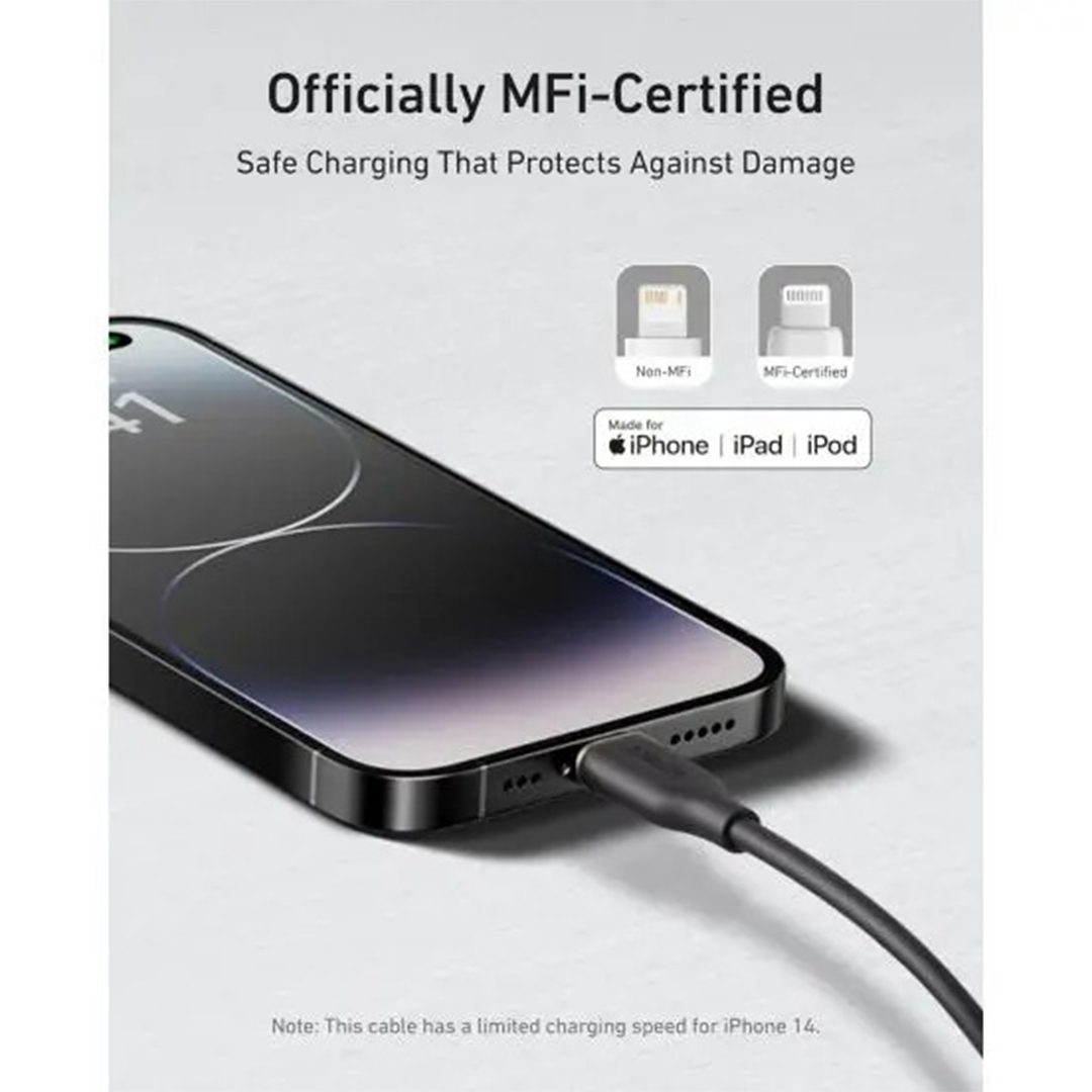 Anker PowerLine III Flow USB-A to Lightning 3ft β Ultra-Soft and Durable Fast Charging Cable