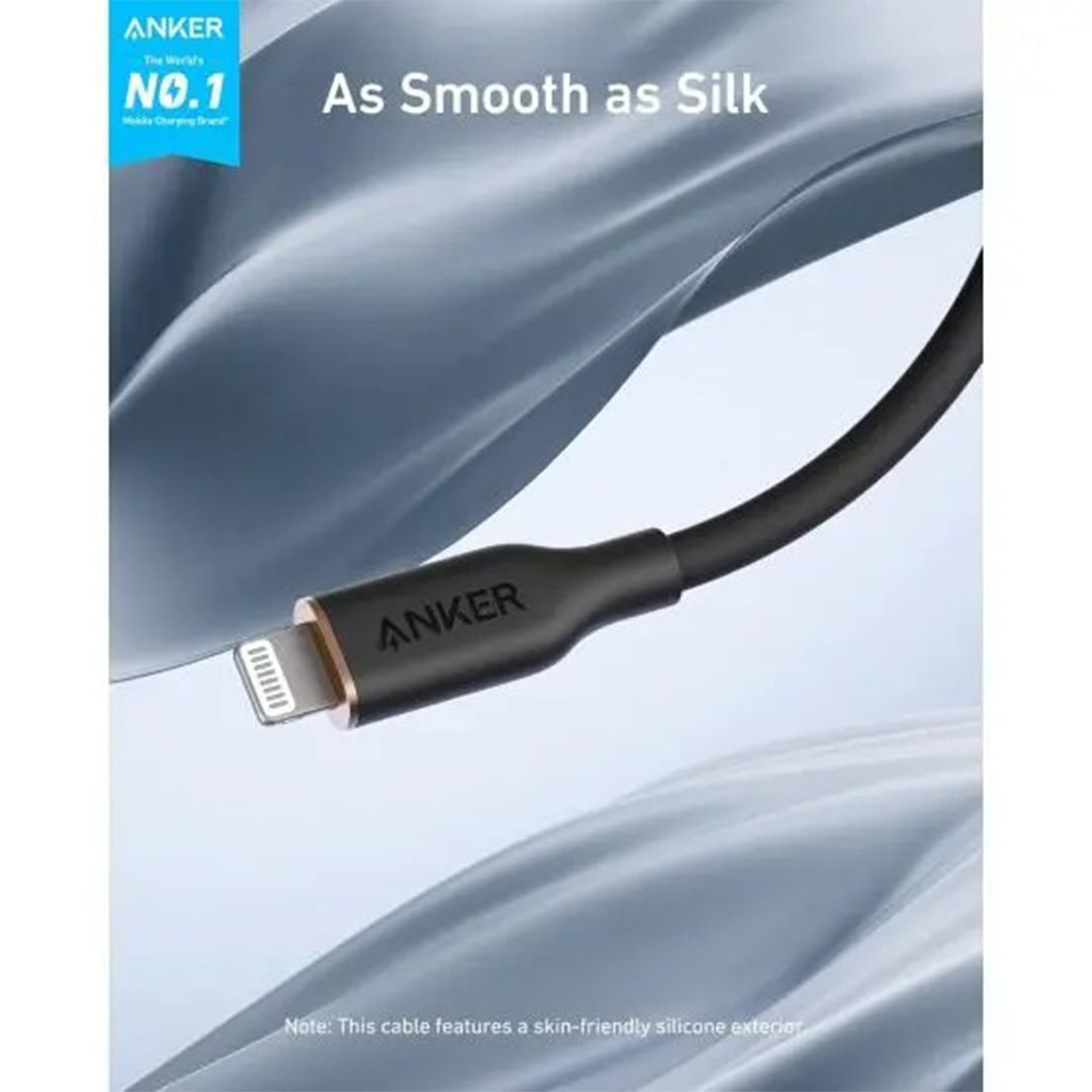 Anker PowerLine III Flow USB-A to Lightning 3ft β Ultra-Soft and Durable Fast Charging Cable