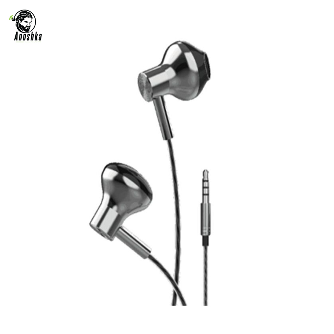 DEVIA Metal Earphones 3.5mm HP59S – Durable Design and Clear Sound