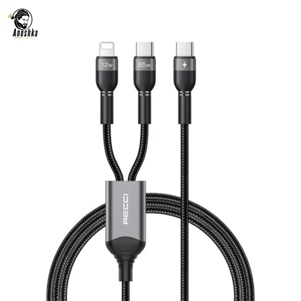 The RECCI RTC-T16 Skyline Cable delivers fast charging, reliable data transfer, and a durable braided design for all Type-C devices.