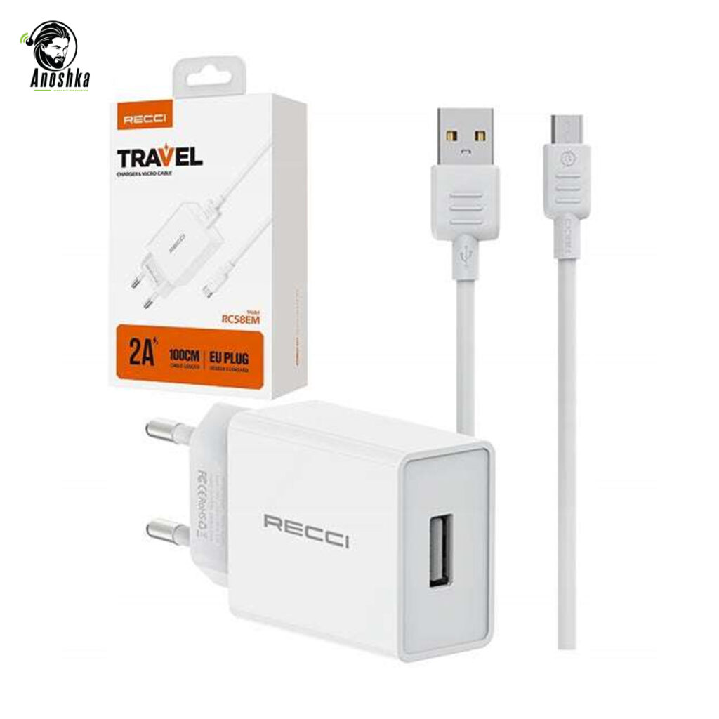 The RECCI RC58EM Micro Charger delivers fast 2.4A charging, reliable performance, and durable design for Android phones and Micro USB devices.