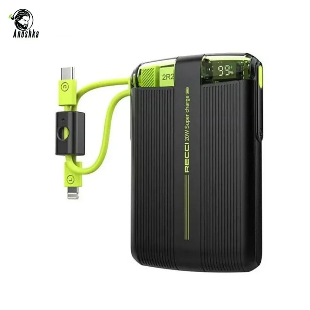 The RECCI Starships RPB-P13 Power Bank features a 10,000mAh battery, dual fast charging, and a modern design — combining style, portability, and reliable performance.