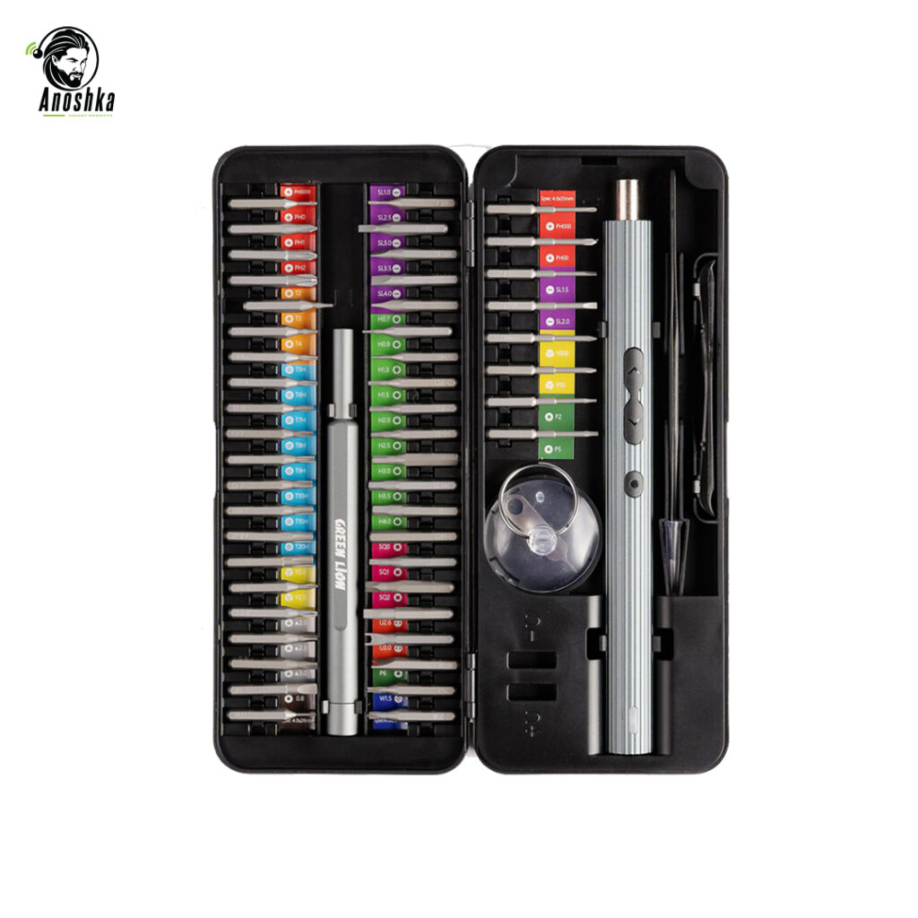 Green Lion 58 IN 1 Electric Screwdriver Set - Black