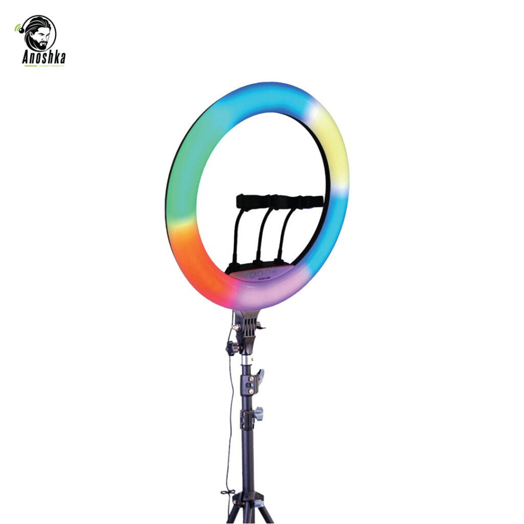 Green Lion RGB Ring Light 22 Inch – Adjustable Brightness for Photography and Video