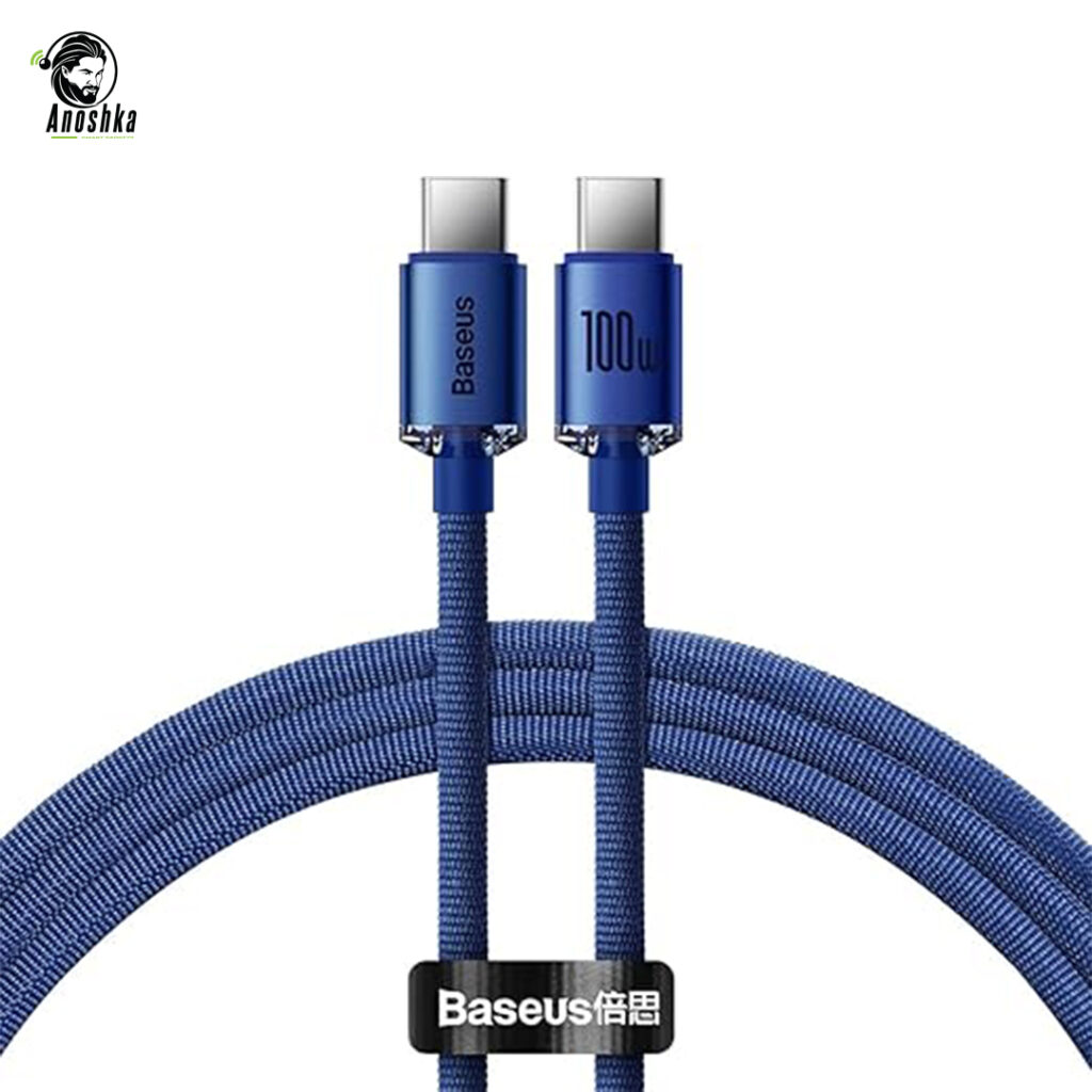 Baseus Crystal Fast Charging Type-C to Type-C 100W Cable for Laptops and Smartphones