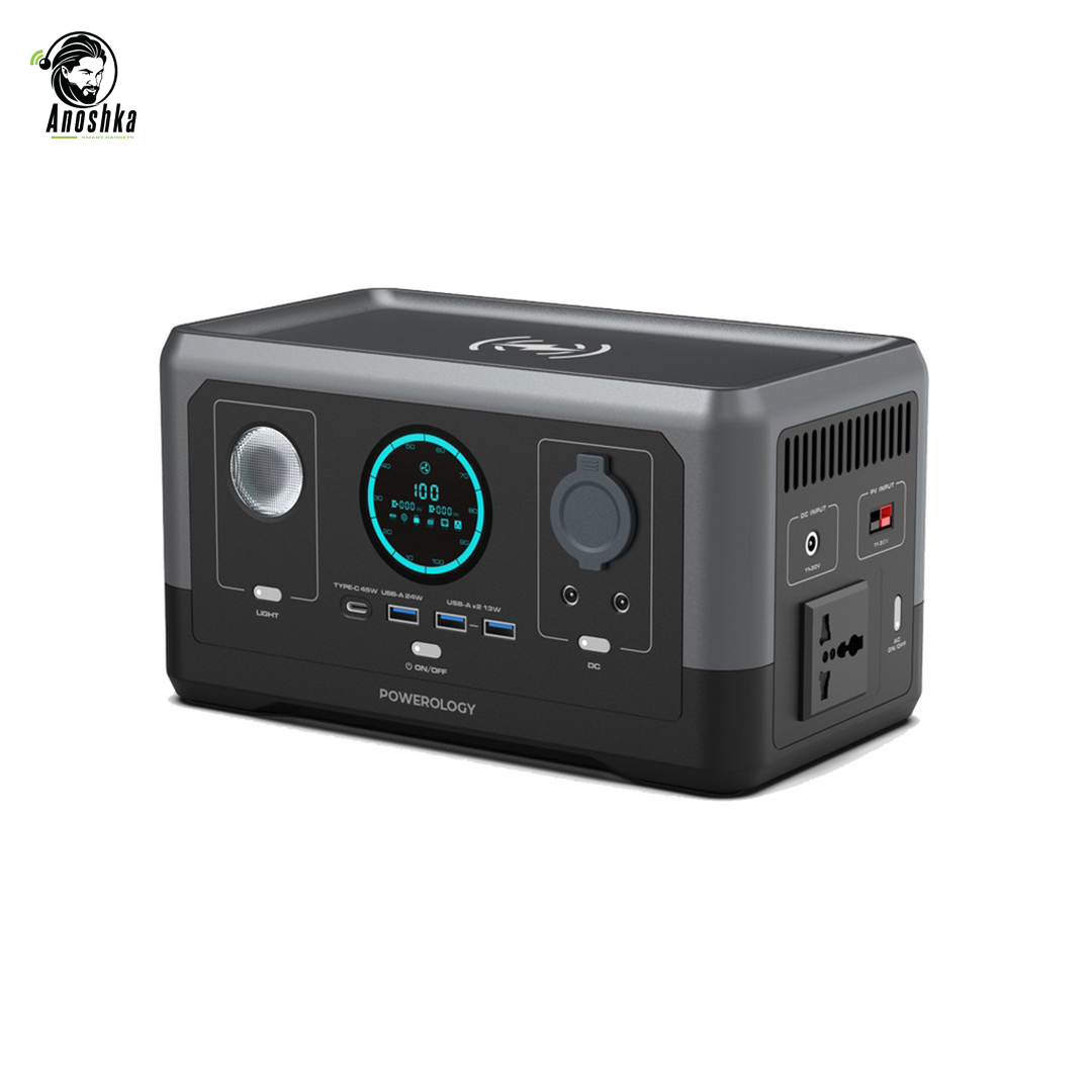 Powerology 300W Portable Generator charging multiple devices