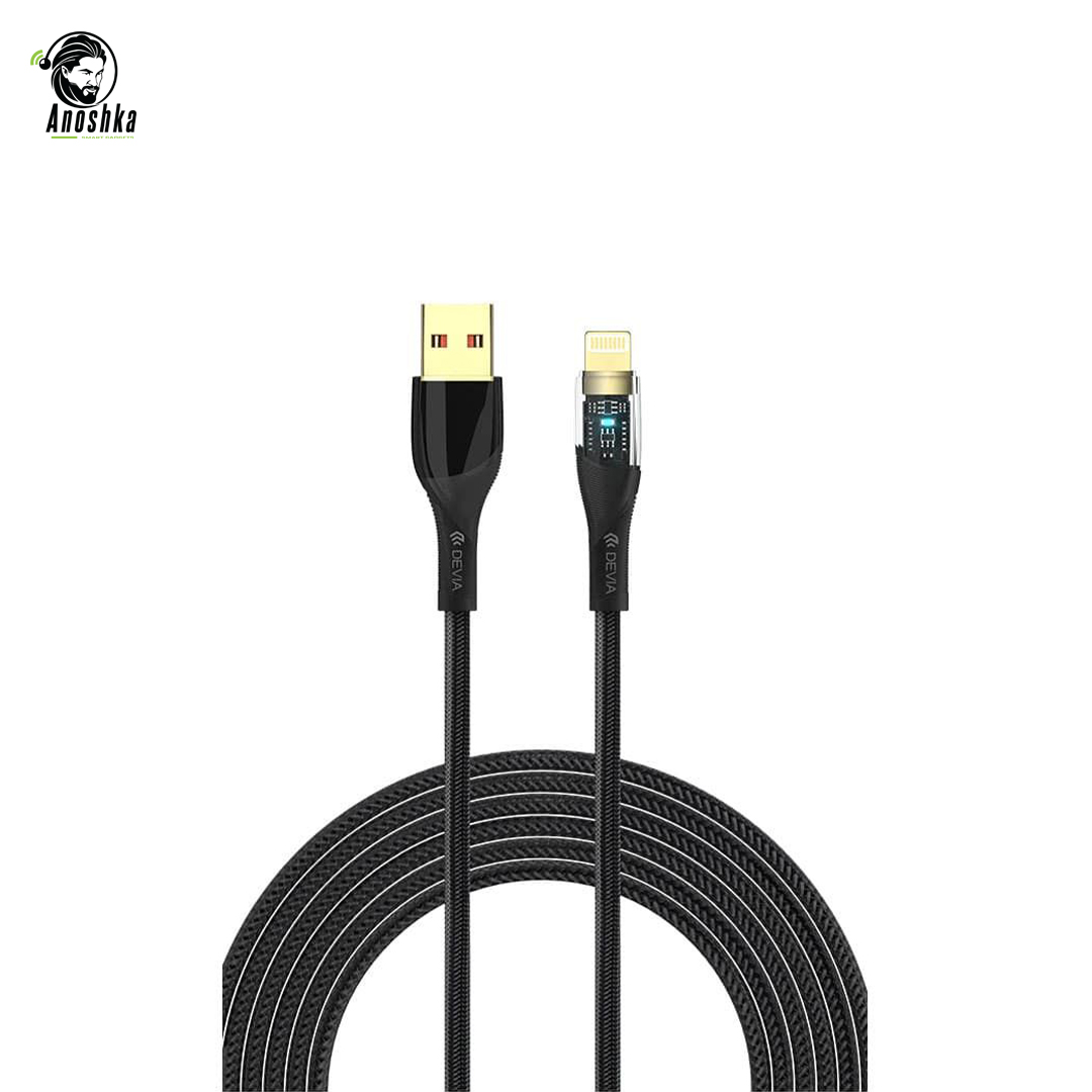 DEVIA A-Lightning Waven Cable 2.4A 1M MP526 – Fast and Durable Lightning Cable