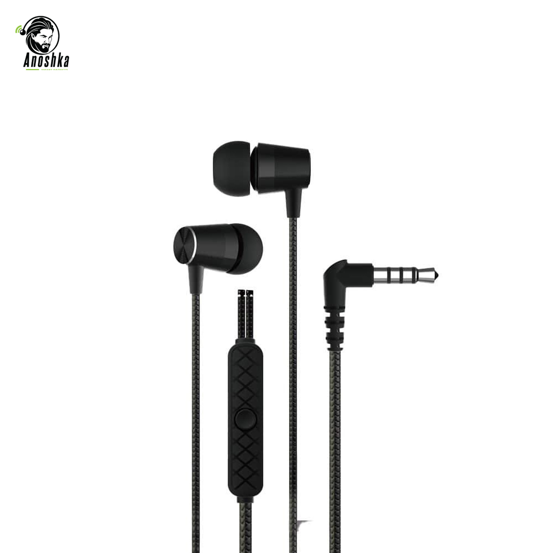 DEVIA Metal Earphone 3.5mm HP50K – Premium Wired Earphones with Metal Housing and Deep Bass