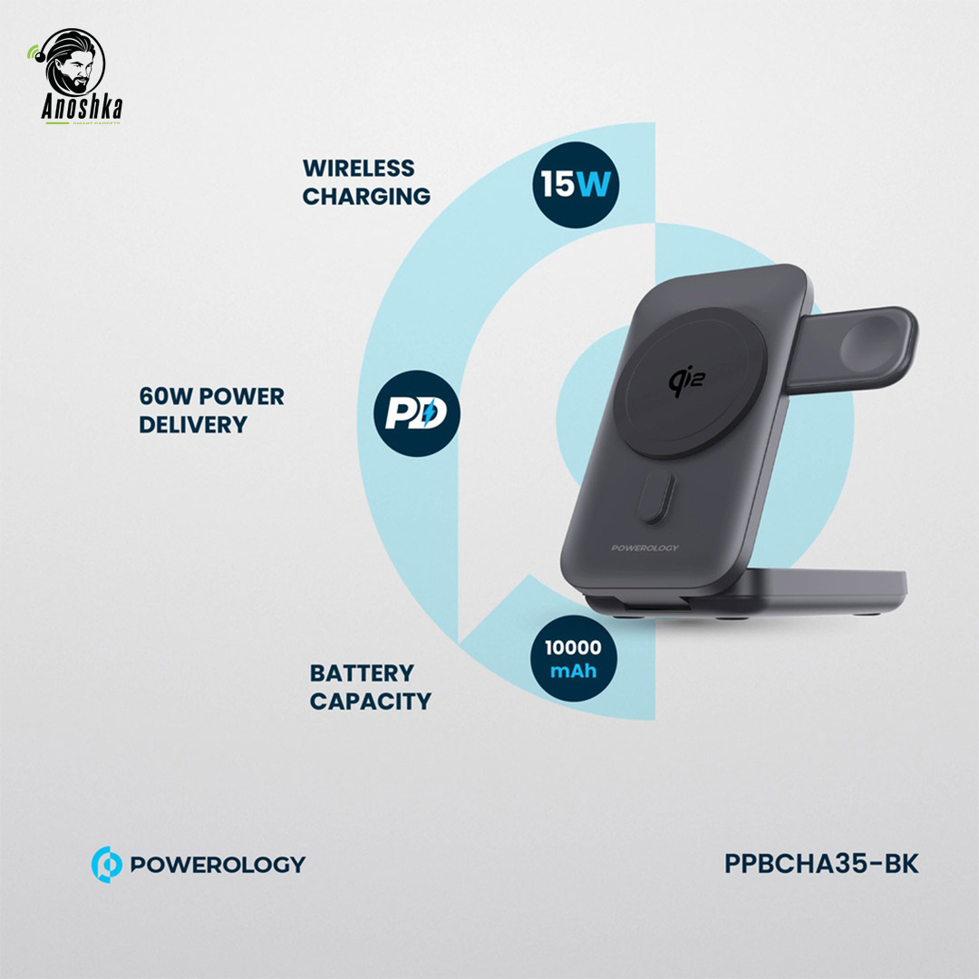 Powerology 10000mAh MagSafe Power Bank box and accessories