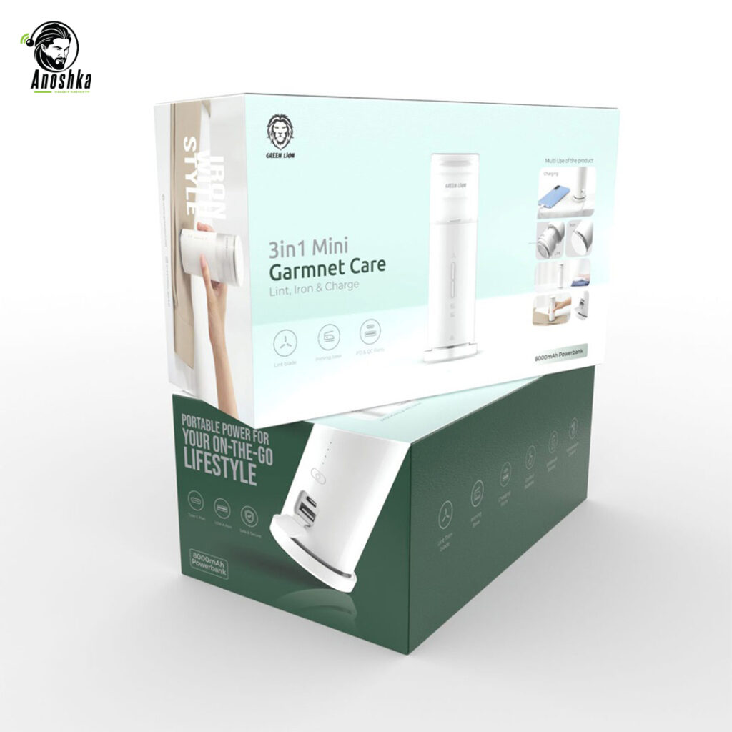 Green Lion 3 in 1 Portable Mini Wireless Cordless Steam Iron 130W 8000mAh - White