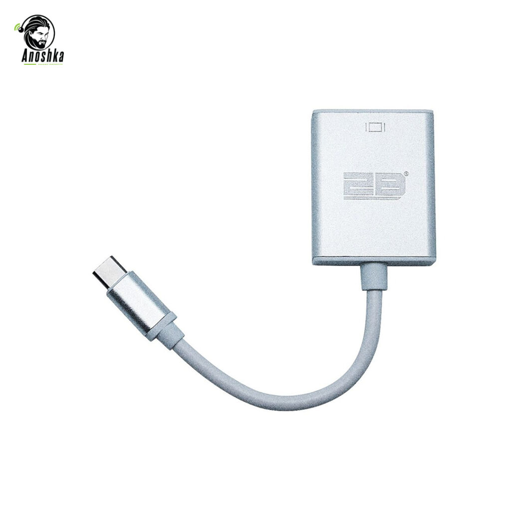 2B CV224 Type-C to VGA Converter – USB-C Male to VGA Female Adapter