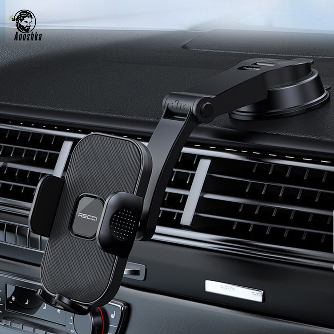 The RECCI RHO-C39 Car Holder offers 360° adjustable viewing, strong grip, and easy one-hand operation — ideal for safe, hands-free driving.