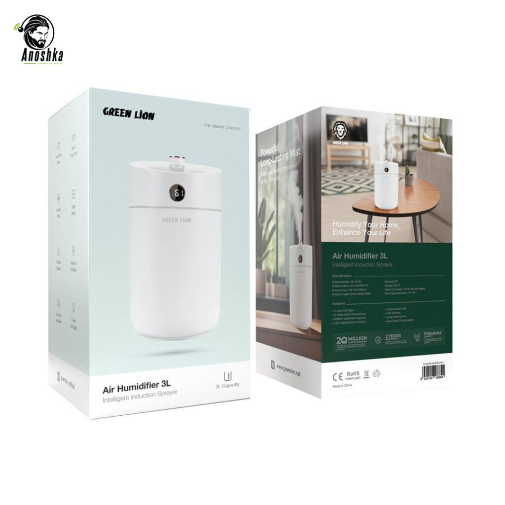 Green Lion Air Humidifier 3L Intelligent Induction Sprayer - White