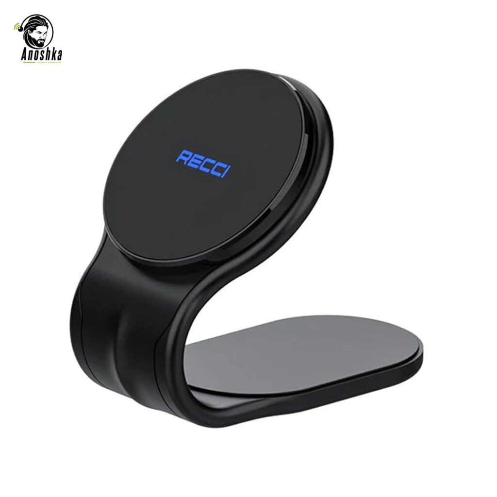 The RECCI RHO-C41 Car Wireless Charger offers 15W fast charging, smart auto-clamp technology, and 360° rotation — perfect for safe, hands-free use while driving.
