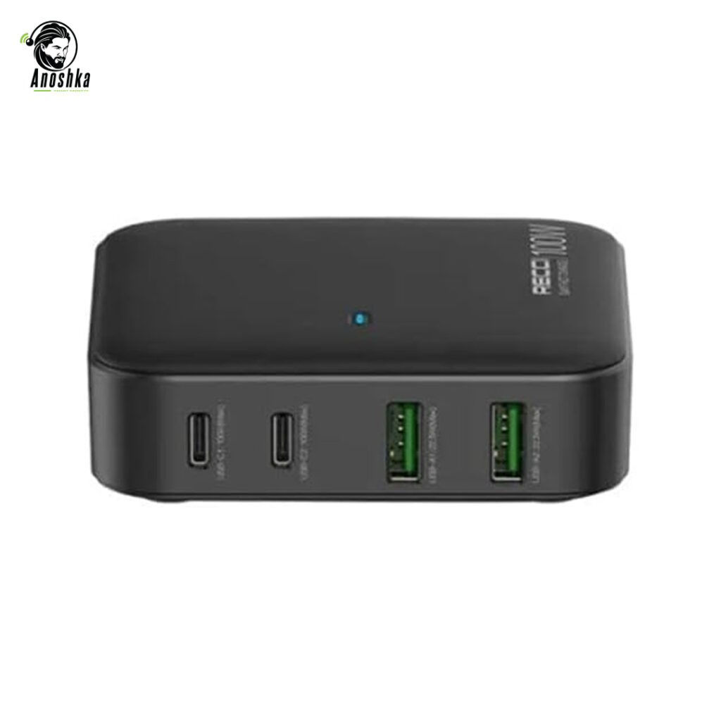 The RECCI RC39 100W GaN Desktop Charger features fast multi-device charging, GaN efficiency, and a compact design — perfect for laptops, tablets, and smartphones.