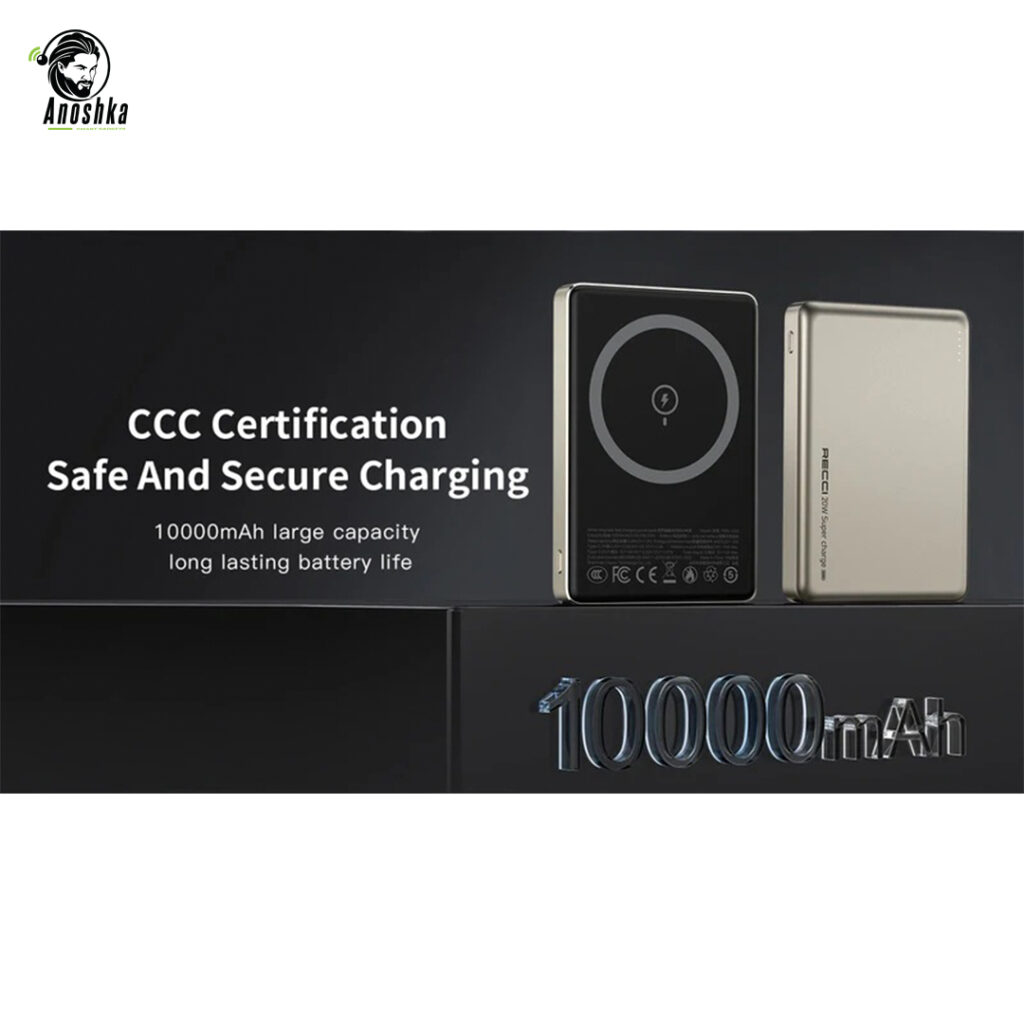 RECCI Power Bank Armor Wireless Charging 10000mAh (RPB-W26) – Rugged Design & Fast Wireless Charging