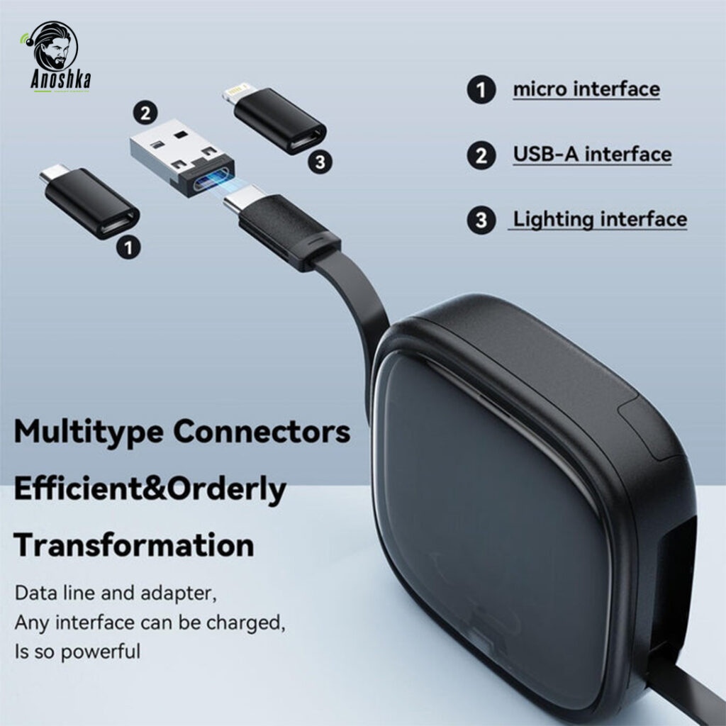 RECCI RS36T Retractable Cable (65W) offers fast PD charging, a tangle-free retractable design, and universal Type-C compatibility — perfect for work and travel.