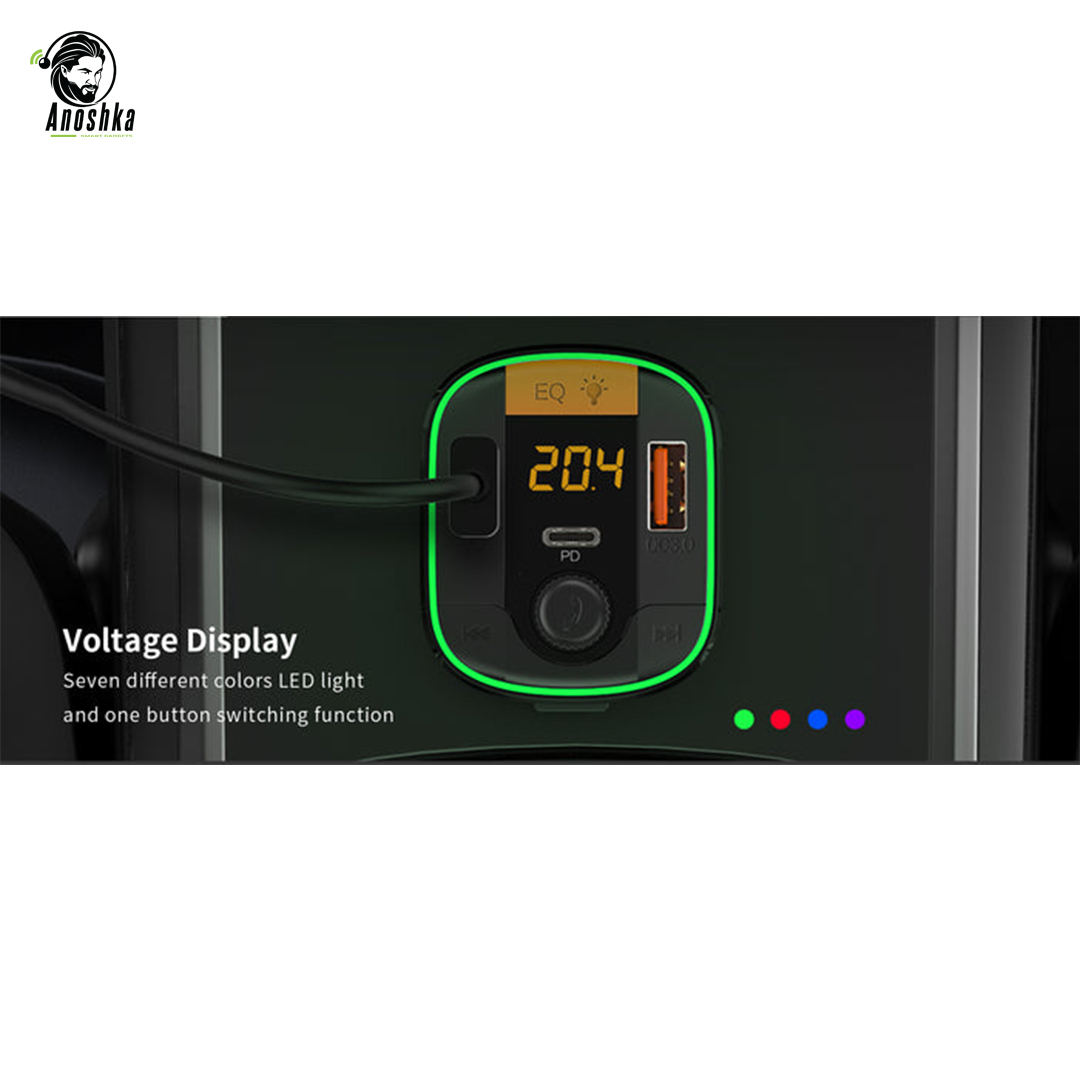 RECCI RQ01 Wireless FM Transmitter offers Bluetooth music streaming, dual USB charging, and hands-free calling — the perfect all-in-one car solution.