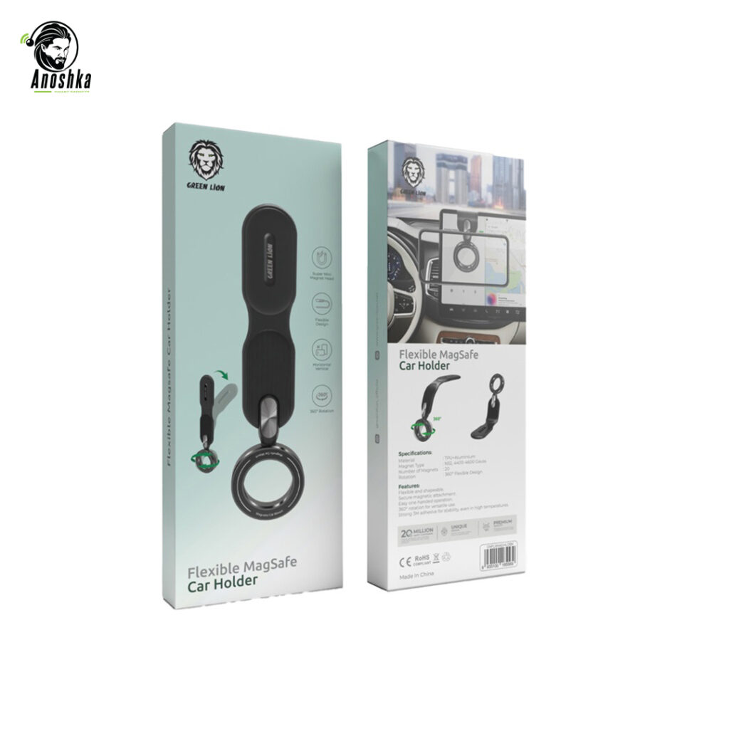 Green Lion Flexible MagSafe Car Holder – Magnetic and Adjustable Phone Mount for Cars