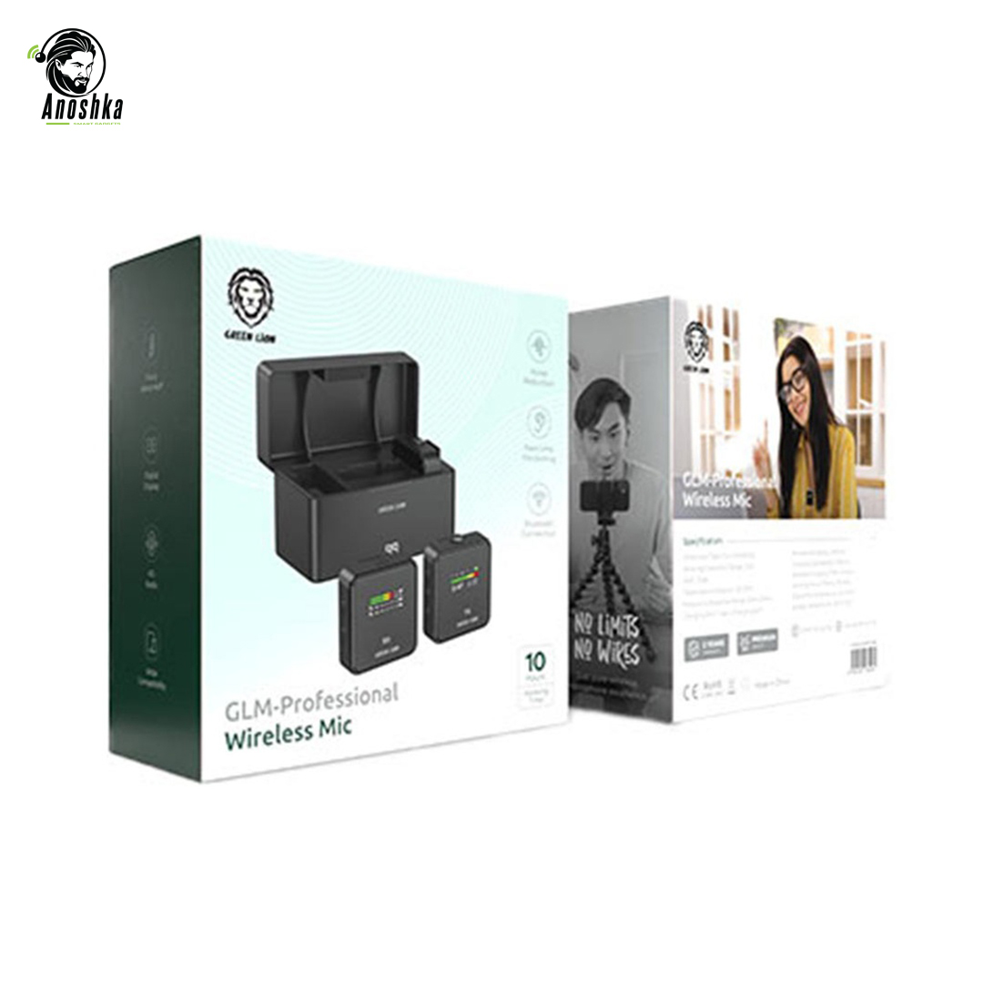 Green Lion GLM-Professional Wireless Microphone 300mAh – Portable High-Quality Audio Microphone
