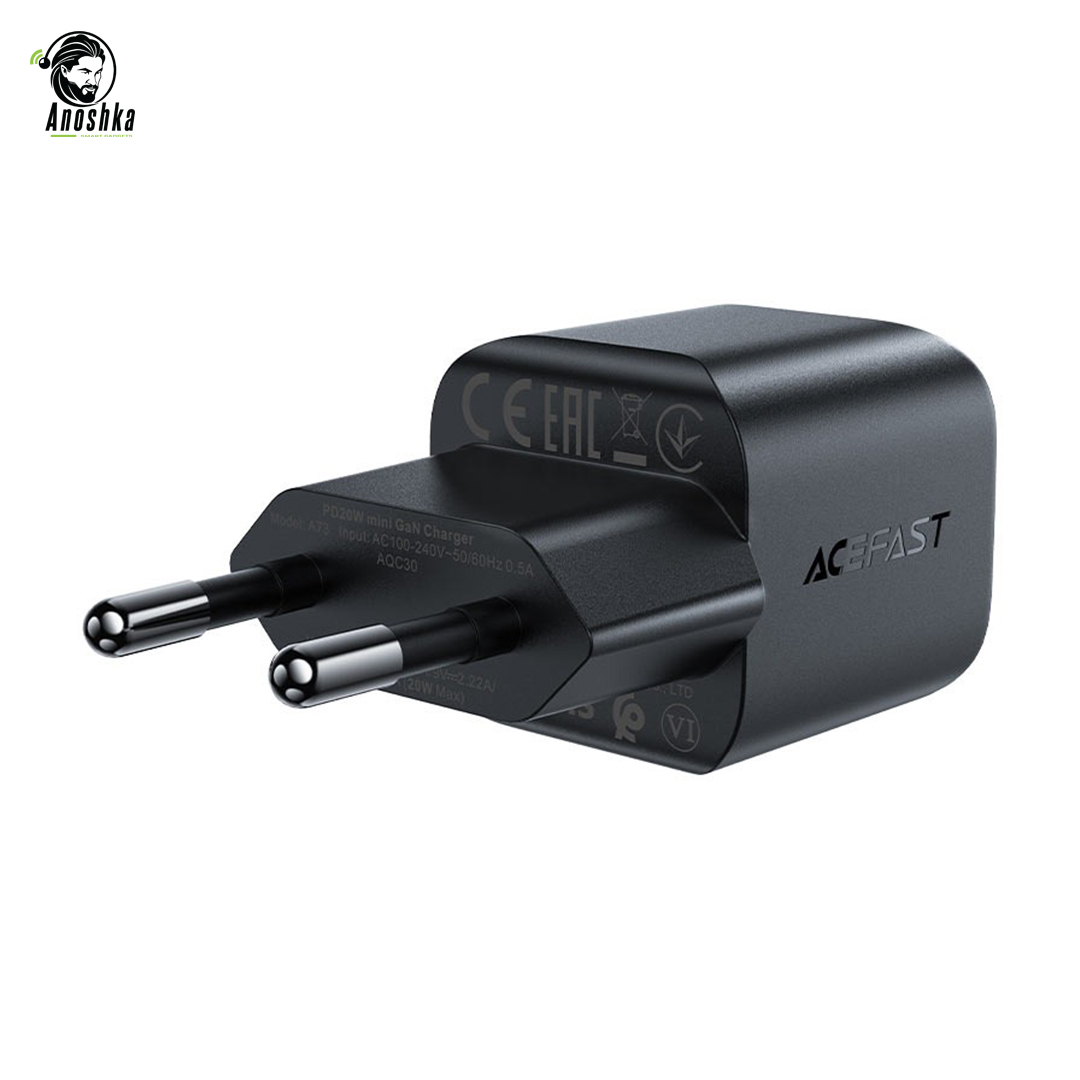 ACEFAST Charger 20W A73 Mini β Compact PD Fast Charging USB-C Wall Adapter