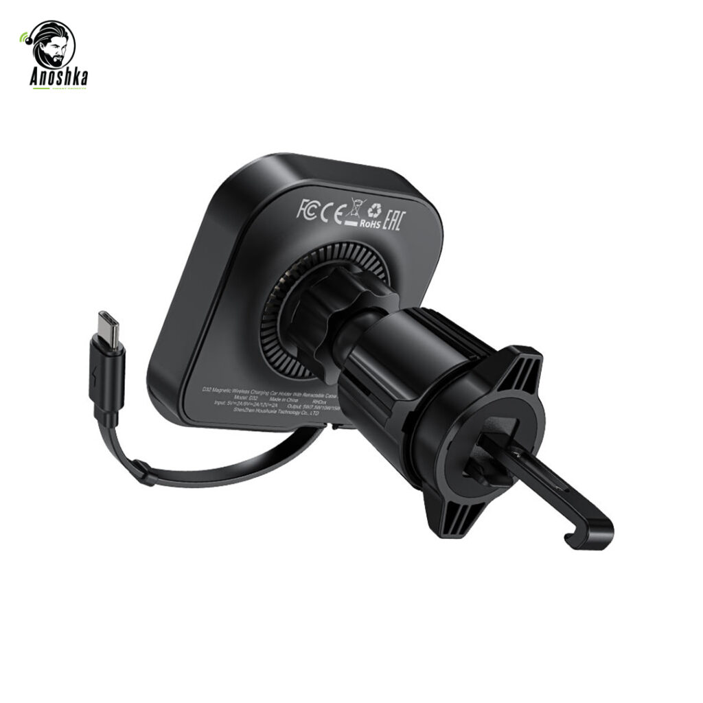 Fast Wireless Charger Magnetic Car Holder D32 – 15W Magnetic Car Mount for Phones