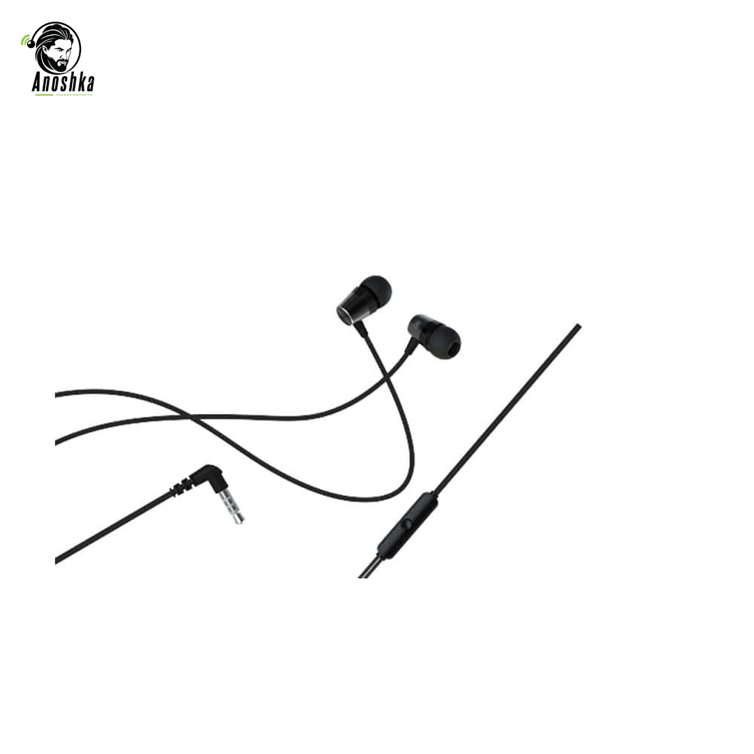 DEVIA Metal Earphone 3.5mm HP50K – Premium Wired Earphones with Metal Housing and Deep Bass