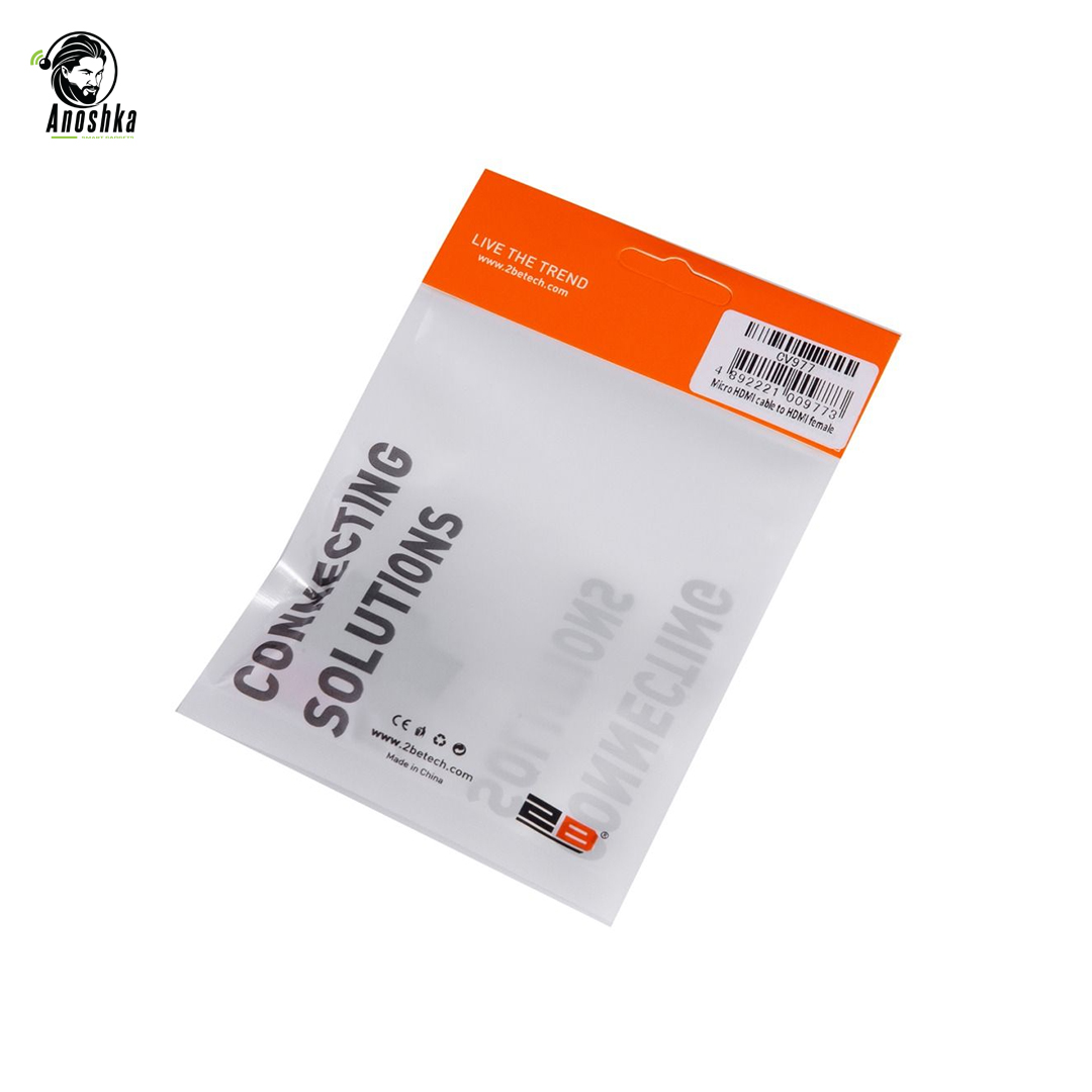 2B CV977 Micro HDMI Male to HDMI Female Connector – High-Quality Video Adapter