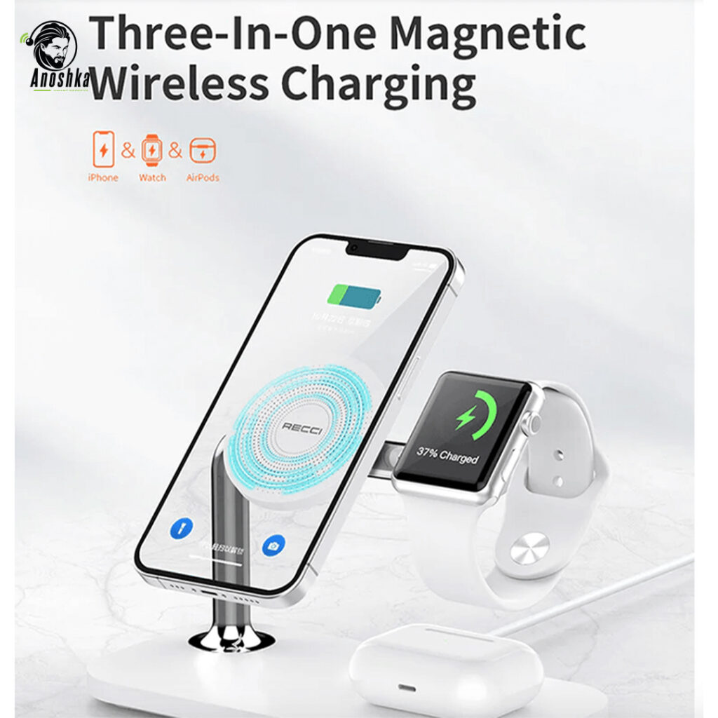 RECCI RCW-20 Wireless Charger offers fast and safe wireless charging in a sleek, compact design — perfect for daily use at home, office, or on the go.