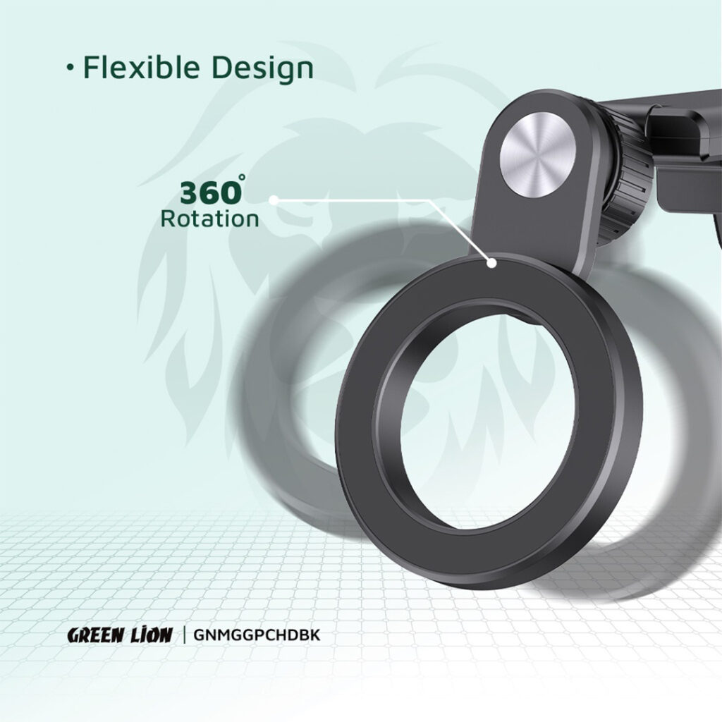 Green Lion MagGrip Car Holder – Magnetic Phone Mount for Secure Hands-Free Driving