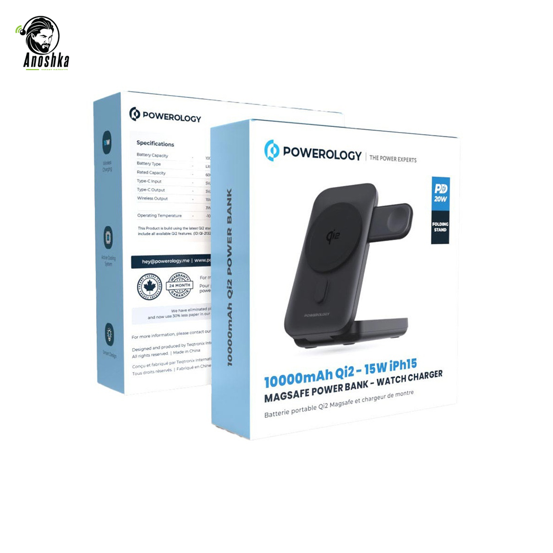 Powerology 10000mAh MagSafe Power Bank box and accessories
