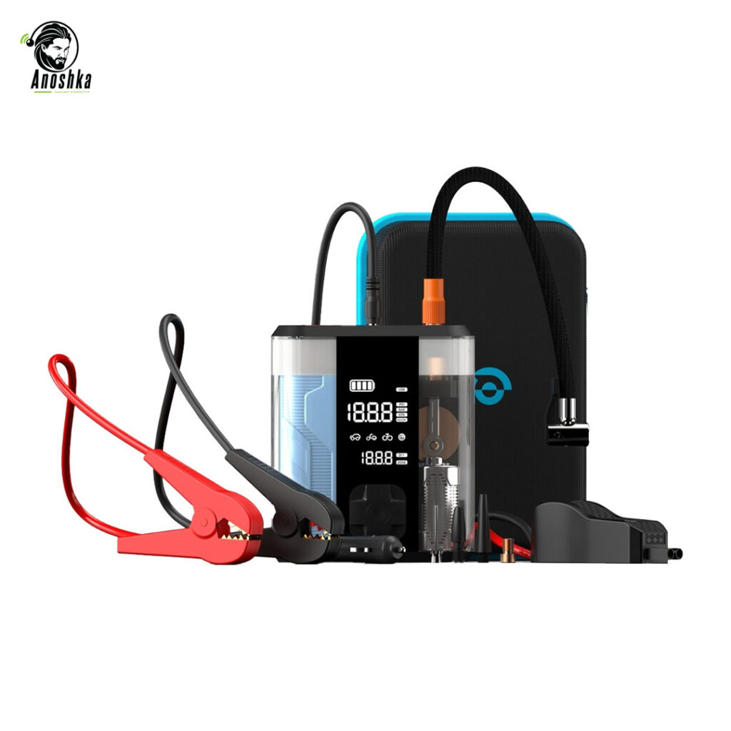 Powerology 8800mAh Jump Starter full kit with cables and accessories