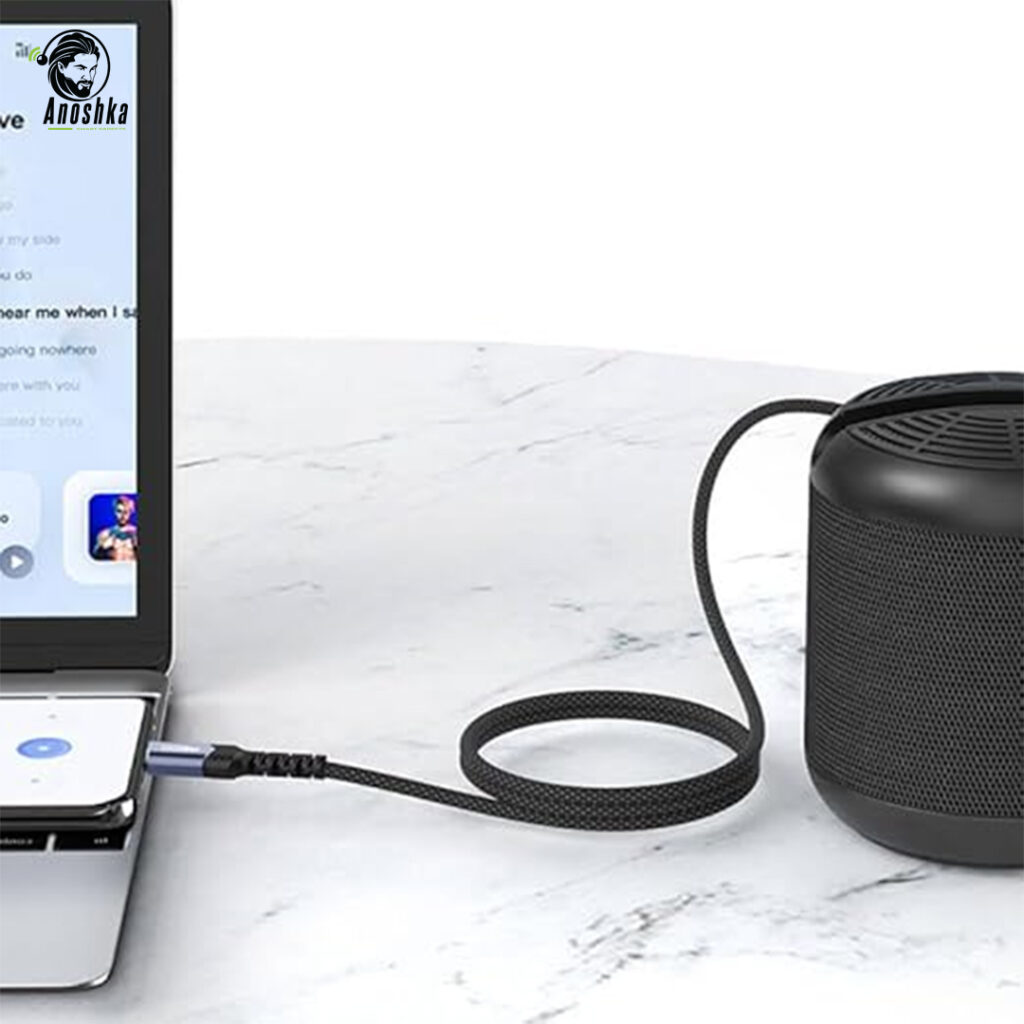 The RECCI RDS-A27 AUX Type-C Adapter connects 3.5mm audio devices to Type-C smartphones or tablets, offering clear sound and durable performance.