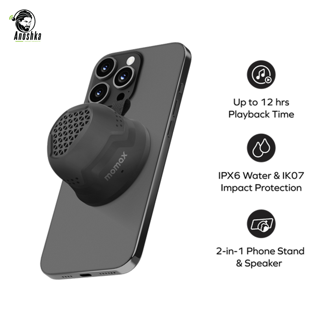 MOMAX 1 Vibe Go Speaker BS7E Portable Wireless Bluetooth Speaker