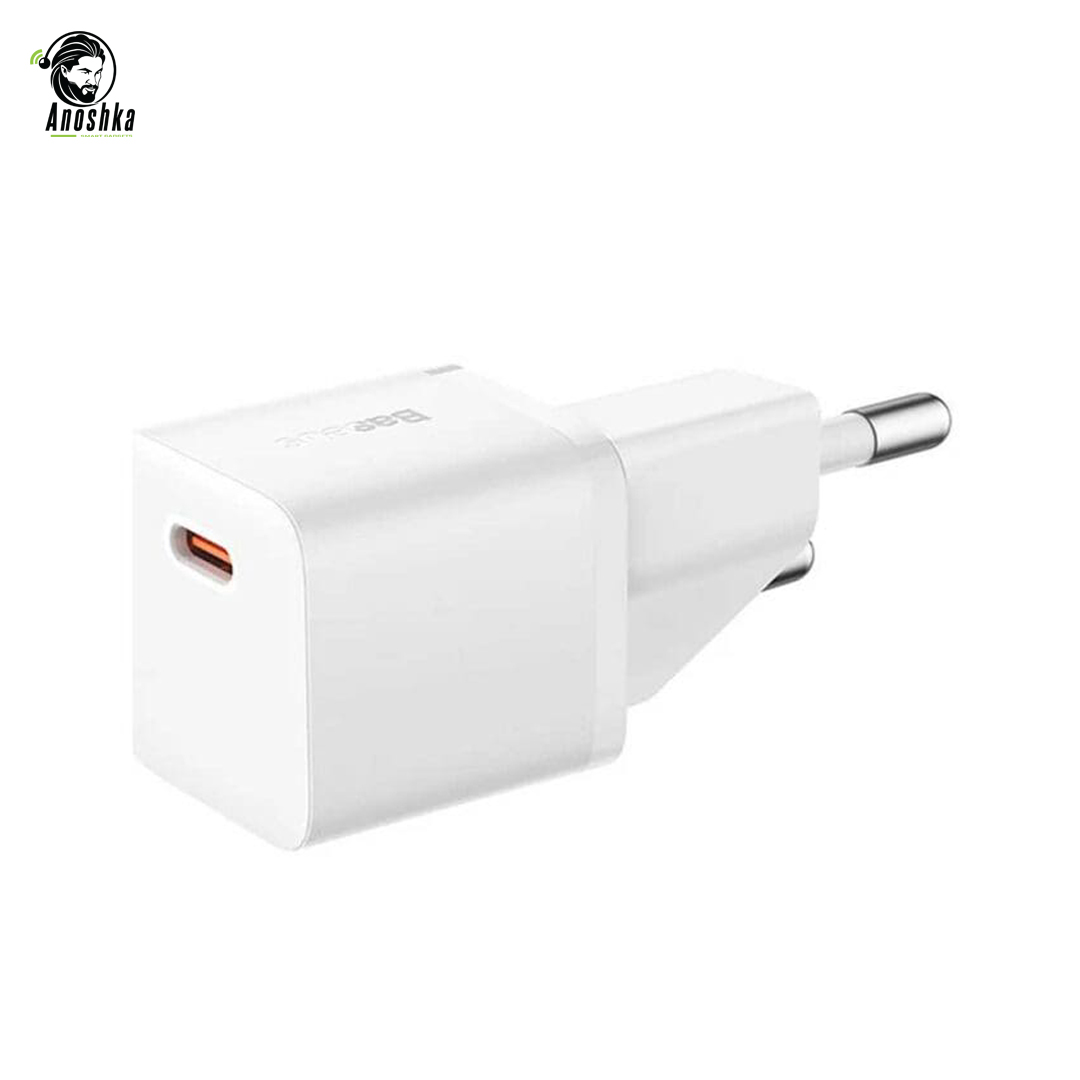 Baseus GaN5 Mini 1C 20W EU Fast Charger with USB-C Power Delivery