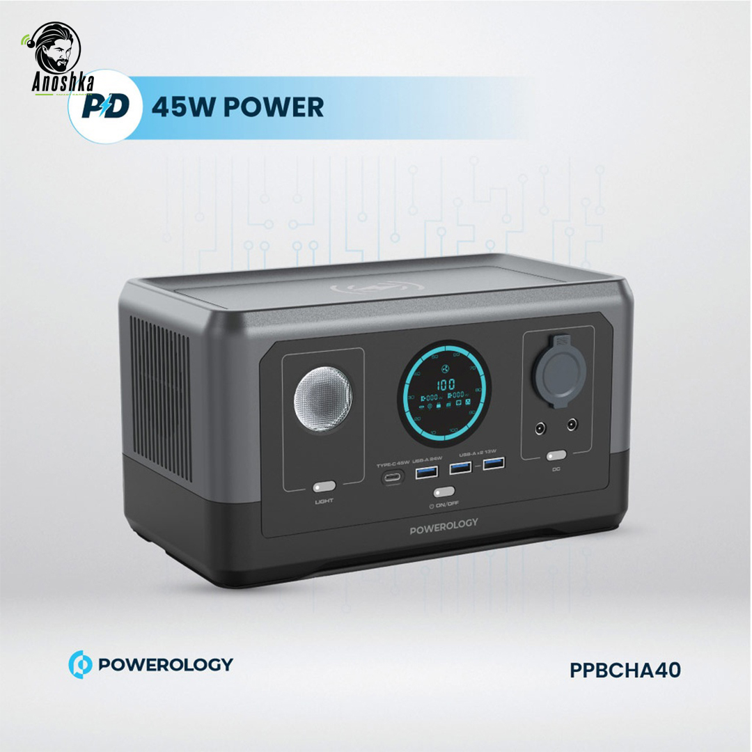 Powerology 300W Portable Generator charging multiple devices